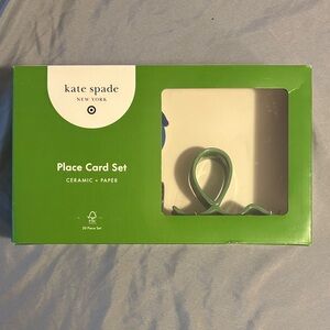 Kate Spade Green Ceramic Place Card Set